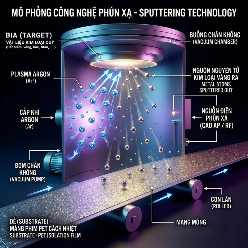Công Nghệ Phún Xạ Đa Lớp Trong Từ Trường Chân Không